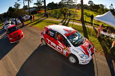 2;22-June-2008;ARC;Australia;Australian-Rally-Championship;Coral-Taylor;Imbil;Neal-Bates;QLD;Queensland;Sunshine-Coast;Team-TRD;Toyota-TRD-Corolla-S2000;atmosphere;auto;fisheye;motorsport;racing;service-park