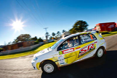 8;22-June-2008;ARC;Anthony-McLoughlin;Australia;Australian-Rally-Championship;Imbil;QLD;Queensland;Stewart-Reid;Sunshine-Coast;Toyota-Corolla-Sportivo;auto;fisheye;motorsport;racing;service-park