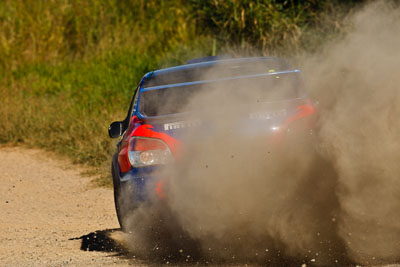 4;22-June-2008;ARC;Australia;Australian-Rally-Championship;David-Green;Imbil;Michael-Guest;QLD;Queensland;Subaru-Impreza-WRX;Sunshine-Coast;auto;motorsport;racing;super-telephoto