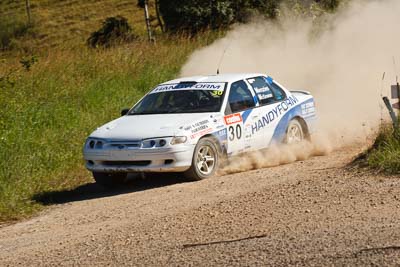 30;22-June-2008;Australia;Ford-Falcon-XR8;Ian-Menzies;Imbil;QLD;QRC;Queensland;Queensland-Rally-Championship;Robert-McGowan;Sunshine-Coast;auto;motorsport;racing;telephoto