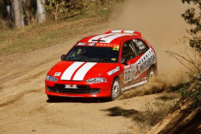 22;22-June-2008;ARC;Australia;Australian-Rally-Championship;Imbil;Mitsubishi-Mirage;Molly-Taylor;QLD;Queensland;Sunshine-Coast;Toni-Feaver;auto;motorsport;racing;super-telephoto