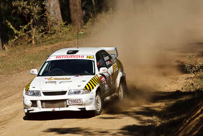 28;22-June-2008;Australia;Erik-Johnsson;Evo-6;Imbil;John-McCarthy;Mitsubishi-Lancer;Mitsubishi-Lancer-Evolution-VI;QLD;QRC;Queensland;Queensland-Rally-Championship;Sunshine-Coast;auto;motorsport;racing;super-telephoto