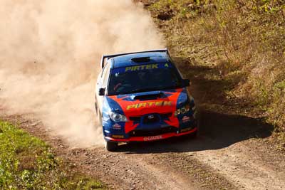 4;22-June-2008;ARC;Australia;Australian-Rally-Championship;David-Green;Imbil;Michael-Guest;QLD;Queensland;Subaru-Impreza-WRX;Sunshine-Coast;auto;motorsport;racing;super-telephoto