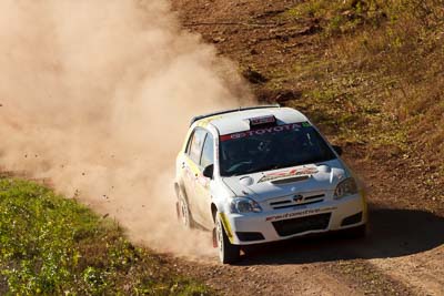 8;22-June-2008;ARC;Anthony-McLoughlin;Australia;Australian-Rally-Championship;Imbil;QLD;Queensland;Stewart-Reid;Sunshine-Coast;Toyota-Corolla-Sportivo;auto;motorsport;racing;super-telephoto