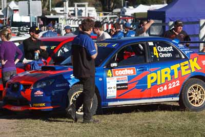 4;22-June-2008;ARC;Australia;Australian-Rally-Championship;David-Green;Imbil;Michael-Guest;QLD;Queensland;Subaru-Impreza-WRX;Sunshine-Coast;auto;motorsport;official-finish;podium;racing;telephoto