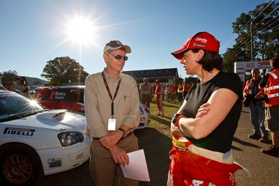 22-June-2008;ARC;Australia;Australian-Rally-Championship;Coral-Taylor;Imbil;QLD;Queensland;Sunshine-Coast;auto;motorsport;official-finish;podium;portrait;racing;sky;sun;wide-angle