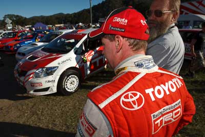 22-June-2008;ARC;Australia;Australian-Rally-Championship;Imbil;Neal-Bates;QLD;Queensland;Sunshine-Coast;auto;motorsport;official-finish;podium;portrait;racing;wide-angle