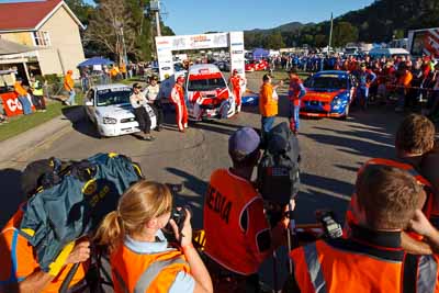 22-June-2008;ARC;Australia;Australian-Rally-Championship;Imbil;Michael-Guest;QLD;Queensland;Sunshine-Coast;auto;motorsport;official-finish;podium;racing;wide-angle