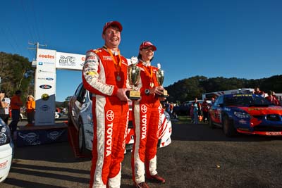 22-June-2008;ARC;Australia;Australian-Rally-Championship;Coral-Taylor;Imbil;Neal-Bates;QLD;Queensland;Sunshine-Coast;afternoon;auto;motorsport;official-finish;podium;racing;wide-angle