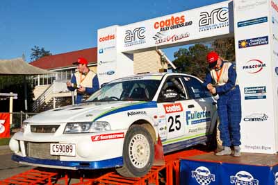 25;22-June-2008;ARC;Australia;Australian-Rally-Championship;Evo-6;Imbil;Mitsubishi-Lancer;Mitsubishi-Lancer-Evolution-VI;QLD;QRC;Queensland;Queensland-Rally-Championship;Rebecca-Smart;Ryan-Smart;Sunshine-Coast;auto;motorsport;official-finish;podium;racing;wide-angle