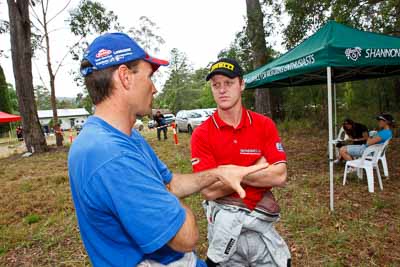 14-November-2008;ARC;Australia;Australian-Rally-Championship;Coffs-Coast;Coffs-Harbour;Eli-Evans;Michael-Guest;NSW;New-South-Wales;auto;media-day;motorsport;portrait;racing;wide-angle