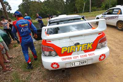 4;14-November-2008;ARC;Australia;Australian-Rally-Championship;Coffs-Coast;Coffs-Harbour;David-Green;Michael-Guest;NSW;New-South-Wales;Subaru-Impreza-WRX-STI;auto;media-day;motorsport;racing;wide-angle