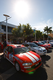 28;14-November-2008;ARC;Australia;Australian-Rally-Championship;Coffs-Coast;Coffs-Harbour;Mitsubishi-Mirage-RS;Molly-Taylor;NSW;NSW-Rally-Championship;NSWRC;New-South-Wales;Samantha-Stevens;auto;ceremonial-start;media-day;motorsport;racing;sky;sun;wide-angle