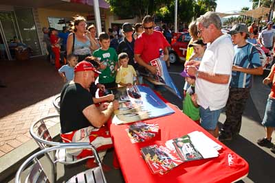 14-November-2008;ARC;Australia;Australian-Rally-Championship;Coffs-Coast;Coffs-Harbour;NSW;New-South-Wales;Simon-Evans;auto;autograph;ceremonial-start;crowd;fans;media-day;motorsport;racing;spectators;wide-angle