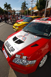 21;14-November-2008;ARC;Australia;Australian-Rally-Championship;Coffs-Coast;Coffs-Harbour;Dennis-Dunlop;Evo-7;Jacqueline-Dunlop;Mitsubishi-Lancer;Mitsubishi-Lancer-Evolution-VII;NSW;New-South-Wales;auto;ceremonial-start;media-day;motorsport;racing;wide-angle