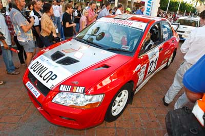 21;14-November-2008;ARC;Australia;Australian-Rally-Championship;Coffs-Coast;Coffs-Harbour;Dennis-Dunlop;Evo-7;Jacqueline-Dunlop;Mitsubishi-Lancer;Mitsubishi-Lancer-Evolution-VII;NSW;New-South-Wales;auto;ceremonial-start;media-day;motorsport;racing;wide-angle