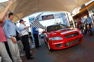 24;14-November-2008;ARC;Australia;Australian-Rally-Championship;Coffs-Coast;Coffs-Harbour;Evo-7;Jo-Cadman;John-Mitchell;Mitsubishi-Lancer;Mitsubishi-Lancer-Evolution-VII;NSW;NSW-Rally-Championship;NSWRC;New-South-Wales;auto;ceremonial-start;fisheye;media-day;motorsport;racing