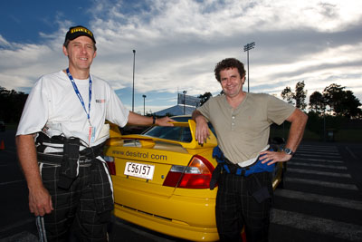 20;15-November-2008;ARC;Australia;Australian-Rally-Championship;Coffs-Coast;Coffs-Harbour;Evo-6;John-Goasdoue;Mitsubishi-Lancer;Mitsubishi-Lancer-Evolution-VI;NSW;New-South-Wales;Tom-Smith;atmosphere;auto;motorsport;racing;service-centre;service-park;wide-angle