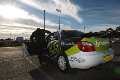 33;15-November-2008;ARC;Australia;Australian-Rally-Championship;Coffs-Coast;Coffs-Harbour;Mark-Beard;Mark-Willard;NSW;NSW-Rally-Championship;NSWRC;New-South-Wales;Subaru-Impreza-RS;atmosphere;auto;clouds;motorsport;racing;service-centre;service-park;sky;sun;wide-angle