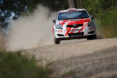 1;15-November-2008;ARC;Australia;Australian-Rally-Championship;Coffs-Coast;Coffs-Harbour;NSW;New-South-Wales;Simon-Evans;Sue-Evans;Team-TRD;Toyota-TRD-Corolla-S2000;auto;motorsport;racing;special-stage;super-telephoto