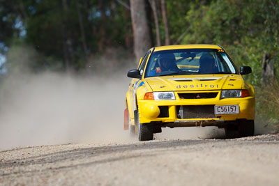 20;15-November-2008;ARC;Australia;Australian-Rally-Championship;Coffs-Coast;Coffs-Harbour;Evo-6;John-Goasdoue;Mitsubishi-Lancer;Mitsubishi-Lancer-Evolution-VI;NSW;New-South-Wales;Tom-Smith;auto;motorsport;racing;special-stage;super-telephoto