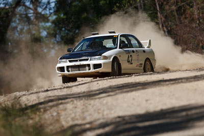 42;15-November-2008;ARC;Australia;Australian-Rally-Championship;Coffs-Coast;Coffs-Harbour;Evo-3;Mitsubishi-Lancer;Mitsubishi-Lancer-Evolution-III;NSW;NSW-Rally-Championship;NSWRC;New-South-Wales;Nigel-Shellshear;Paul-Fletcher;auto;motorsport;racing;special-stage;super-telephoto