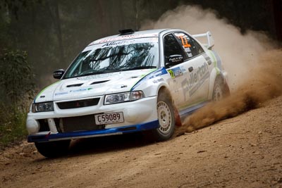 22;15-November-2008;ARC;Australia;Australian-Rally-Championship;Coffs-Coast;Coffs-Harbour;Evo-6;Mitsubishi-Lancer;Mitsubishi-Lancer-Evolution-VI;NSW;New-South-Wales;Rebecca-Smart;Ryan-Smart;auto;motorsport;racing;special-stage;telephoto