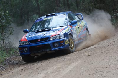 26;15-November-2008;ARC;Australia;Australian-Rally-Championship;Coffs-Coast;Coffs-Harbour;Leigh-Gotch;NSW;New-South-Wales;Rodger-Pedersen;Subaru-Impreza-WRX-STI;auto;motorsport;racing;special-stage;telephoto