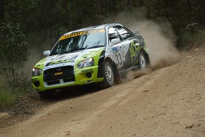 33;15-November-2008;ARC;Australia;Australian-Rally-Championship;Coffs-Coast;Coffs-Harbour;Mark-Beard;Mark-Willard;NSW;NSW-Rally-Championship;NSWRC;New-South-Wales;Subaru-Impreza-RS;auto;motorsport;racing;special-stage;telephoto