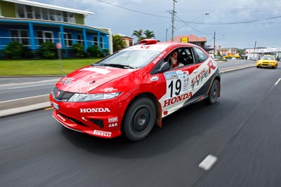 19;15-November-2008;ARC;Australia;Australian-Rally-Championship;Coffs-Coast;Coffs-Harbour;Guy-Wilks;Honda-Civic-Type-R;NSW;New-South-Wales;Phillip-Pugh;Topshot;auto;liason;motorsport;movement;public-road;racing;speed;wide-angle