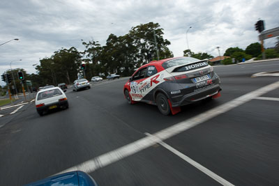 19;15-November-2008;ARC;Australia;Australian-Rally-Championship;Coffs-Coast;Coffs-Harbour;Guy-Wilks;Honda-Civic-Type-R;NSW;New-South-Wales;Phillip-Pugh;auto;liason;motorsport;movement;public-road;racing;speed;wide-angle