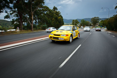 20;15-November-2008;ARC;Australia;Australian-Rally-Championship;Coffs-Coast;Coffs-Harbour;Evo-6;John-Goasdoue;Mitsubishi-Lancer;Mitsubishi-Lancer-Evolution-VI;NSW;New-South-Wales;Tom-Smith;auto;liason;motorsport;movement;public-road;racing;speed;wide-angle