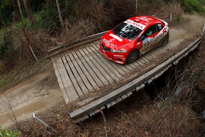 19;15-November-2008;ARC;Australia;Australian-Rally-Championship;Coffs-Coast;Coffs-Harbour;Guy-Wilks;Honda-Civic-Type-R;NSW;New-South-Wales;Phillip-Pugh;auto;bridge;fisheye;motorsport;racing;special-stage