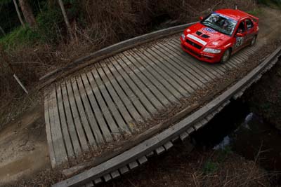 24;15-November-2008;ARC;Australia;Australian-Rally-Championship;Coffs-Coast;Coffs-Harbour;Evo-7;Jo-Cadman;John-Mitchell;Mitsubishi-Lancer;Mitsubishi-Lancer-Evolution-VII;NSW;NSW-Rally-Championship;NSWRC;New-South-Wales;auto;bridge;fisheye;motorsport;racing;special-stage