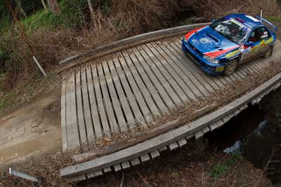 26;15-November-2008;ARC;Australia;Australian-Rally-Championship;Coffs-Coast;Coffs-Harbour;Leigh-Gotch;NSW;New-South-Wales;Rodger-Pedersen;Subaru-Impreza-WRX-STI;auto;bridge;fisheye;motorsport;racing;special-stage