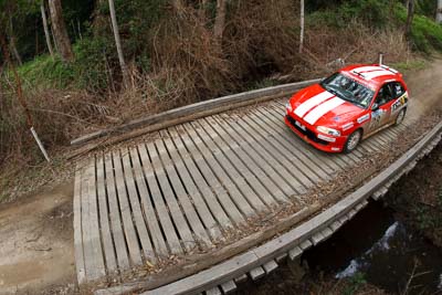 28;15-November-2008;ARC;Australia;Australian-Rally-Championship;Coffs-Coast;Coffs-Harbour;Mitsubishi-Mirage-RS;Molly-Taylor;NSW;NSW-Rally-Championship;NSWRC;New-South-Wales;Samantha-Stevens;auto;bridge;fisheye;motorsport;racing;special-stage