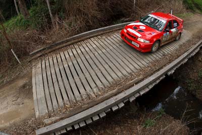 29;15-November-2008;ARC;Australia;Australian-Rally-Championship;Coffs-Coast;Coffs-Harbour;Evo-6;Margot-Knowles;Mitsubishi-Lancer;Mitsubishi-Lancer-Evolution-VI;NSW;New-South-Wales;Simon-Knowles;auto;bridge;fisheye;motorsport;racing;special-stage