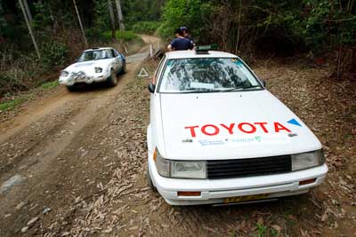 31;15-November-2008;ARC;Australia;Australian-Rally-Championship;Ben-Cullen;Coffs-Coast;Coffs-Harbour;Matthew-Cullen;NSW;NSW-Rally-Championship;NSWRC;New-South-Wales;Toyota-Corolla-Levin;auto;motorsport;movement;racing;special-stage;speed;wide-angle