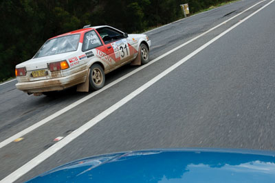 31;15-November-2008;ARC;Australia;Australian-Rally-Championship;Ben-Cullen;Coffs-Coast;Coffs-Harbour;Matthew-Cullen;NSW;NSW-Rally-Championship;NSWRC;New-South-Wales;Toyota-Corolla-Levin;auto;motorsport;public-road;racing;wide-angle