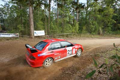 21;16-November-2008;ARC;Australia;Australian-Rally-Championship;Coffs-Coast;Coffs-Harbour;Dennis-Dunlop;Evo-7;Jacqueline-Dunlop;Mitsubishi-Lancer;Mitsubishi-Lancer-Evolution-VII;NSW;New-South-Wales;auto;motorsport;racing;special-stage;wide-angle