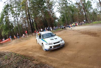 16;16-November-2008;ARC;Australia;Australian-Rally-Championship;Bruce-Fullerton;Coffs-Coast;Coffs-Harbour;Evo-6;Hugh-Reardon‒Smith;Mitsubishi-Lancer;Mitsubishi-Lancer-Evolution-VI;NSW;New-South-Wales;auto;fisheye;motorsport;racing;special-stage