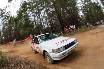 31;16-November-2008;ARC;Australia;Australian-Rally-Championship;Ben-Cullen;Coffs-Coast;Coffs-Harbour;Matthew-Cullen;NSW;NSW-Rally-Championship;NSWRC;New-South-Wales;Toyota-Corolla-Levin;auto;fisheye;motorsport;racing;special-stage