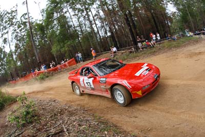 13;16-November-2008;ARC;Australia;Australian-Rally-Championship;Barry-Kirk;Coffs-Coast;Coffs-Harbour;Mazda-RX‒7;NSW;Naomi-Tillett;New-South-Wales;auto;fisheye;motorsport;racing;special-stage