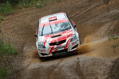 2;16-November-2008;ARC;Australia;Australian-Rally-Championship;Coffs-Coast;Coffs-Harbour;Coral-Taylor;NSW;Neal-Bates;New-South-Wales;Team-TRD;Toyota-TRD-Corolla-S2000;auto;dirt;motorsport;mud;racing;rain;special-stage;splash;super-telephoto;water