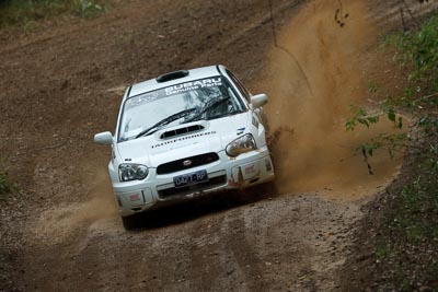 3;16-November-2008;ARC;Australia;Australian-Rally-Championship;Chris-Murphy;Coffs-Coast;Coffs-Harbour;Eli-Evans;NSW;New-South-Wales;Subaru-Impreza-WRX-STI;auto;dirt;motorsport;mud;racing;rain;special-stage;splash;super-telephoto;water