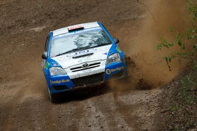 7;16-November-2008;ARC;Australia;Australian-Rally-Championship;Coffs-Coast;Coffs-Harbour;Glen-Raymond;Matt-Raymond;NSW;New-South-Wales;Toyota-Corolla-Sportivo;auto;dirt;motorsport;mud;racing;rain;special-stage;splash;super-telephoto;water