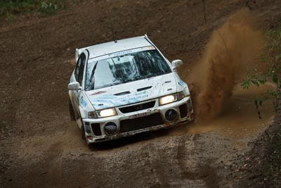 18;16-November-2008;ARC;Australia;Australian-Rally-Championship;Ben-Atkinson;Coffs-Coast;Coffs-Harbour;Evo-5;Mitsubishi-Lancer;Mitsubishi-Lancer-Evolution-V;NSW;NSW-Rally-Championship;NSWRC;Nathan-Quinn;New-South-Wales;auto;dirt;motorsport;mud;racing;rain;special-stage;splash;super-telephoto;water