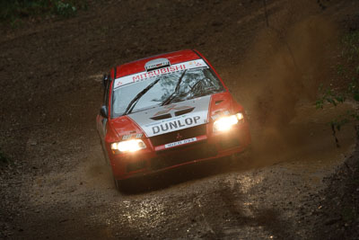 21;16-November-2008;ARC;Australia;Australian-Rally-Championship;Coffs-Coast;Coffs-Harbour;Dennis-Dunlop;Evo-7;Jacqueline-Dunlop;Mitsubishi-Lancer;Mitsubishi-Lancer-Evolution-VII;NSW;New-South-Wales;auto;dirt;motorsport;mud;racing;rain;special-stage;splash;super-telephoto;water