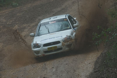 12;16-November-2008;ARC;Australia;Australian-Rally-Championship;Coffs-Coast;Coffs-Harbour;John-Berne;NSW;NSW-Rally-Championship;NSWRC;New-South-Wales;Subaru-Impreza-RS;Tony-Best;auto;dirt;motorsport;mud;racing;rain;special-stage;splash;super-telephoto;water