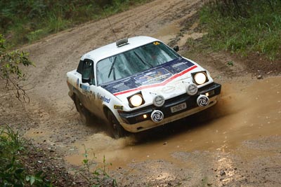 56;16-November-2008;ARC;All-Comers;Australia;Australian-Rally-Championship;Coffs-Coast;Coffs-Harbour;NSW;New-South-Wales;Penny-ODoherty;Triumph-TR7-V8;Troy-ODoherty;auto;dirt;motorsport;mud;racing;rain;special-stage;splash;telephoto;water